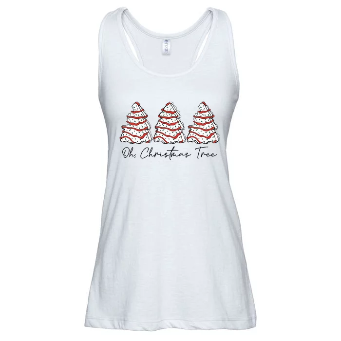 Groovy Oh Christmas Tree Xmas Lights Funny Tree Cakes Debbie Ladies Essential Flowy Tank