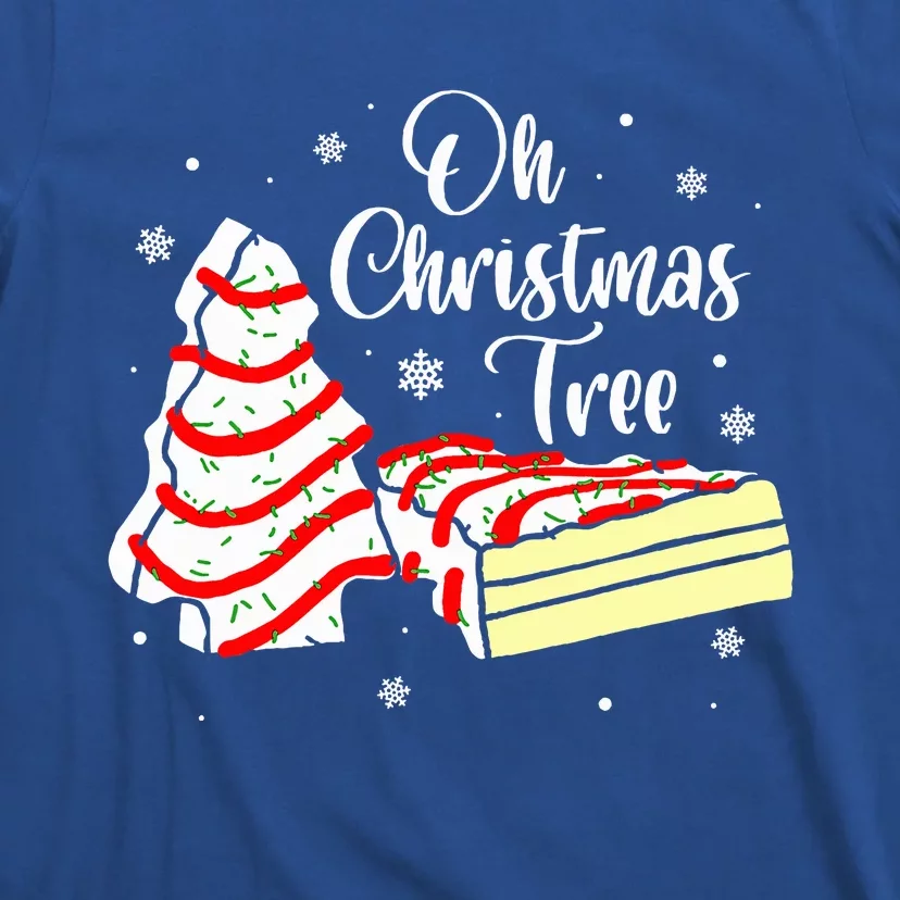 Groovy Oh Christmas Tree Cakes Debbie Becky Jen Cake Lovers T-Shirt