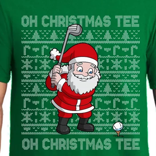 Golf Oh Christmas Santa Claus Golfer Pajama Set