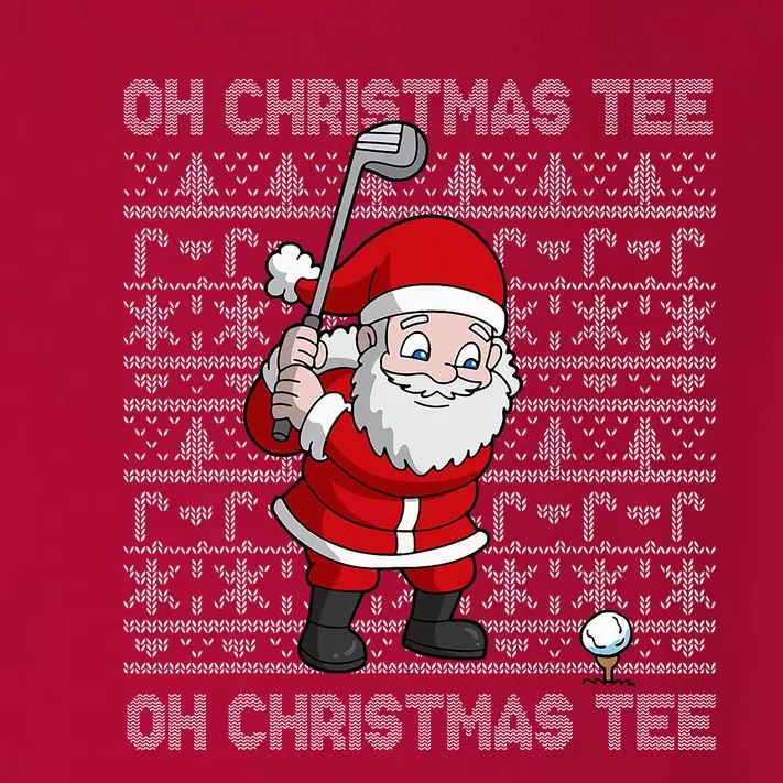 Golf Oh Christmas Santa Claus Golfer Toddler Long Sleeve Shirt