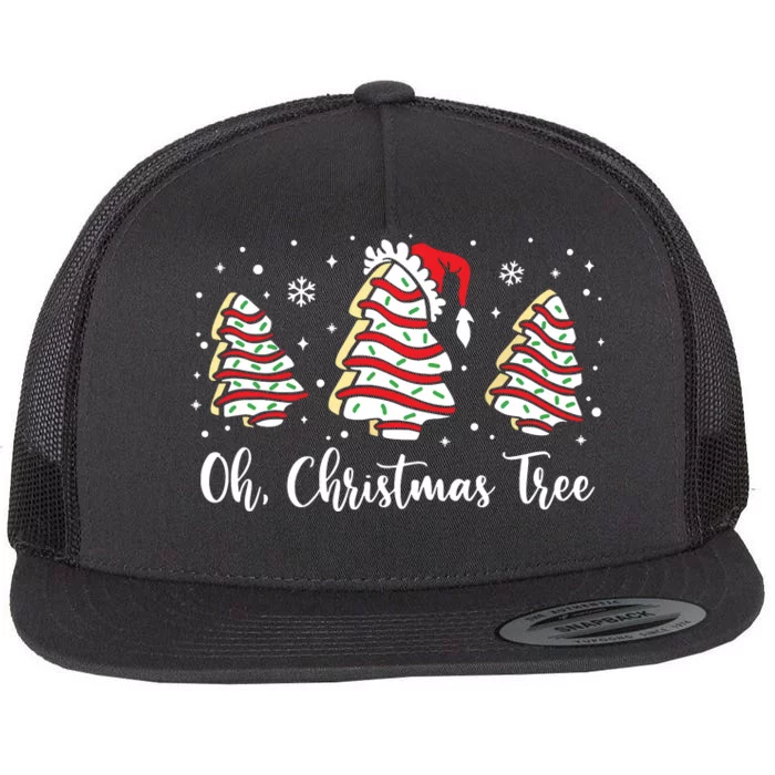 Groovy Oh Christmas Tree Cakes Debbie Becky Jen Cake Lovers Flat Bill Trucker Hat