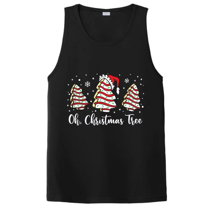 Groovy Oh Christmas Tree Cakes Debbie Becky Jen Cake Lovers Performance Tank