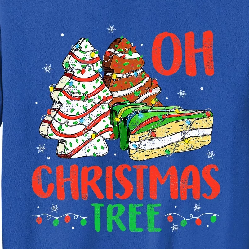 Groovy Oh Christmas Tree Cakes Debbie Becky Jen Cake Lovers Sweatshirt