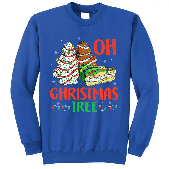 Groovy Oh Christmas Tree Cakes Debbie Becky Jen Cake Lovers Sweatshirt