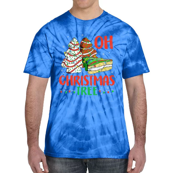 Groovy Oh Christmas Tree Cakes Debbie Becky Jen Cake Lovers Tie-Dye T-Shirt