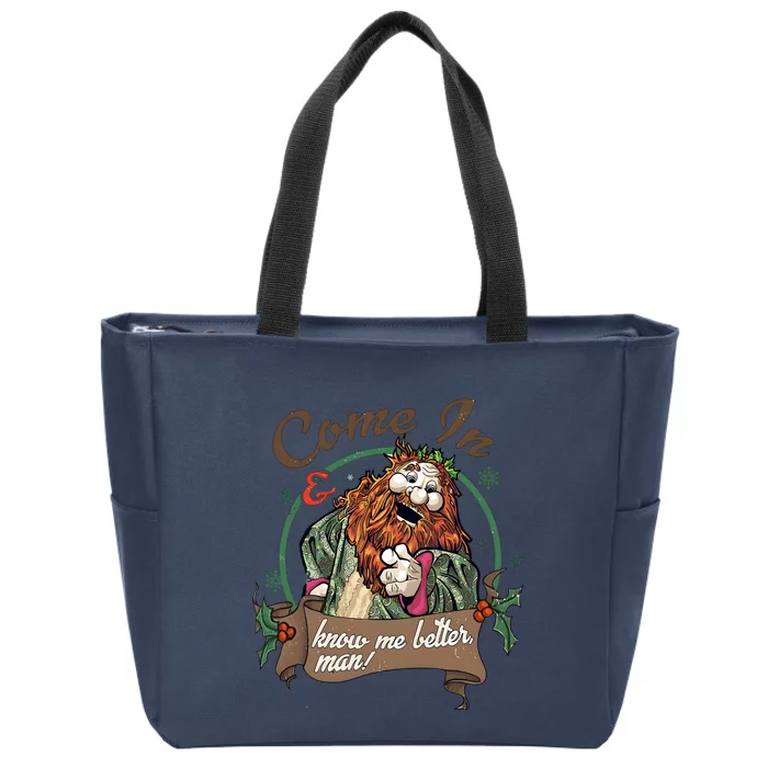 Ghost Of Christmas Present Know Me Better Man Zip Tote Bag