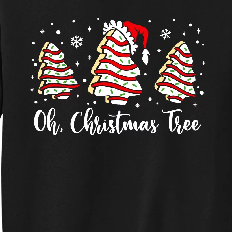 Groovy Oh Christmas Tree Cakes Debbie Becky Jen Cake Lovers Sweatshirt