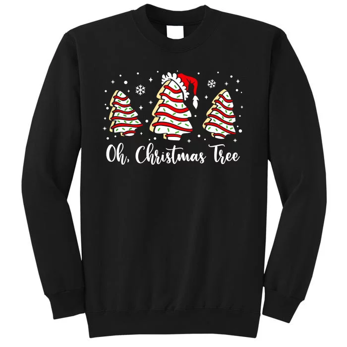 Groovy Oh Christmas Tree Cakes Debbie Becky Jen Cake Lovers Sweatshirt