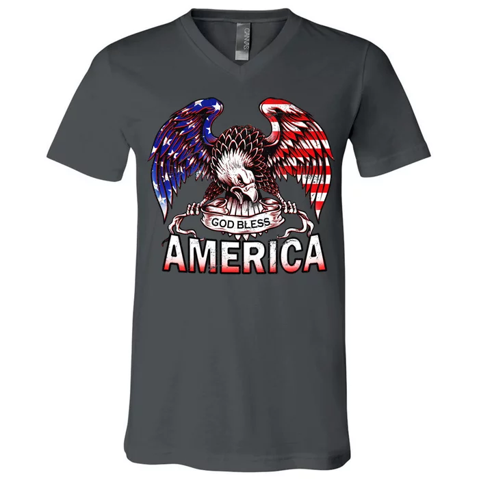 God Bless America V-Neck T-Shirt