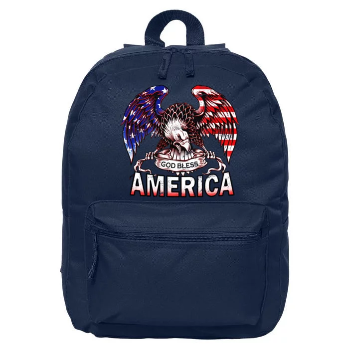 God Bless America 16 in Basic Backpack