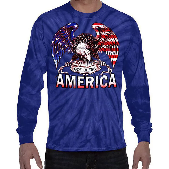 God Bless America Tie-Dye Long Sleeve Shirt