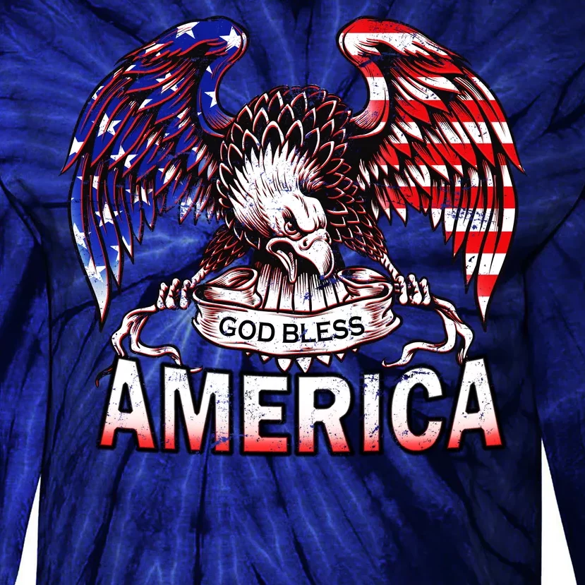 God Bless America Tie-Dye Long Sleeve Shirt