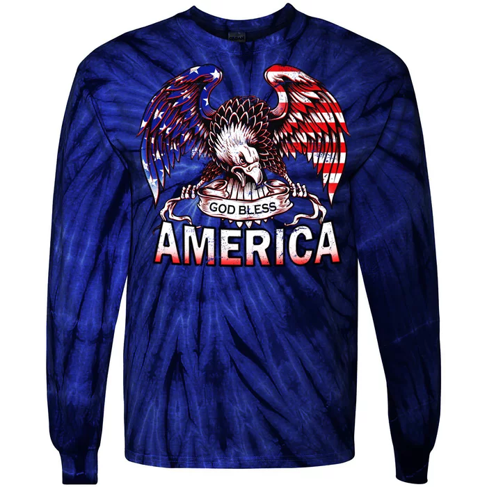 God Bless America Tie-Dye Long Sleeve Shirt