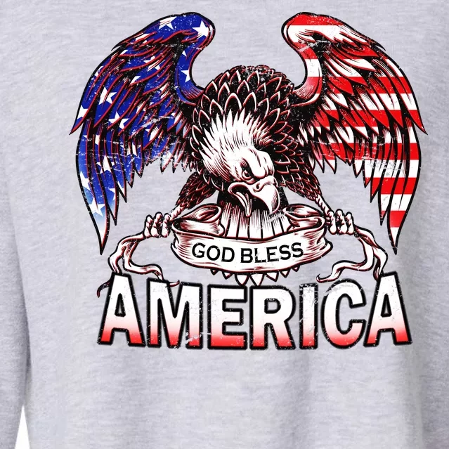 God Bless America Cropped Pullover Crew