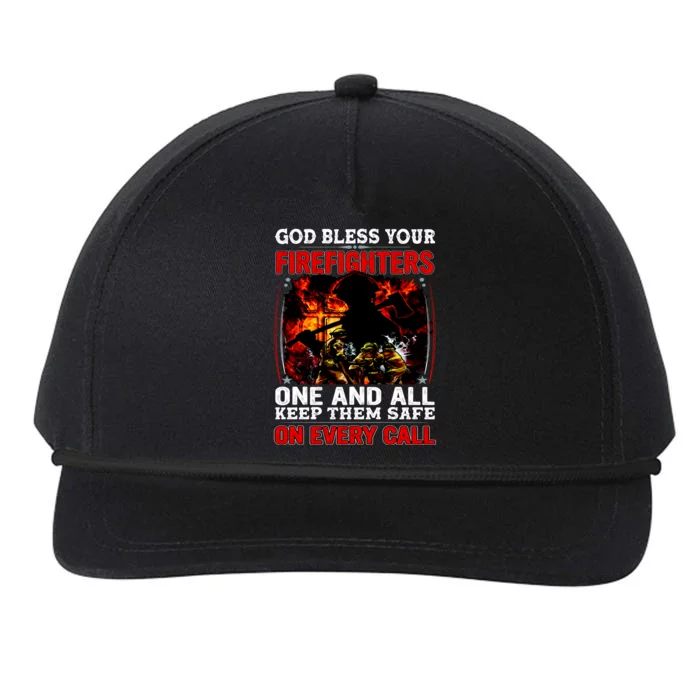 God Bless Firefighters Snapback Five-Panel Rope Hat