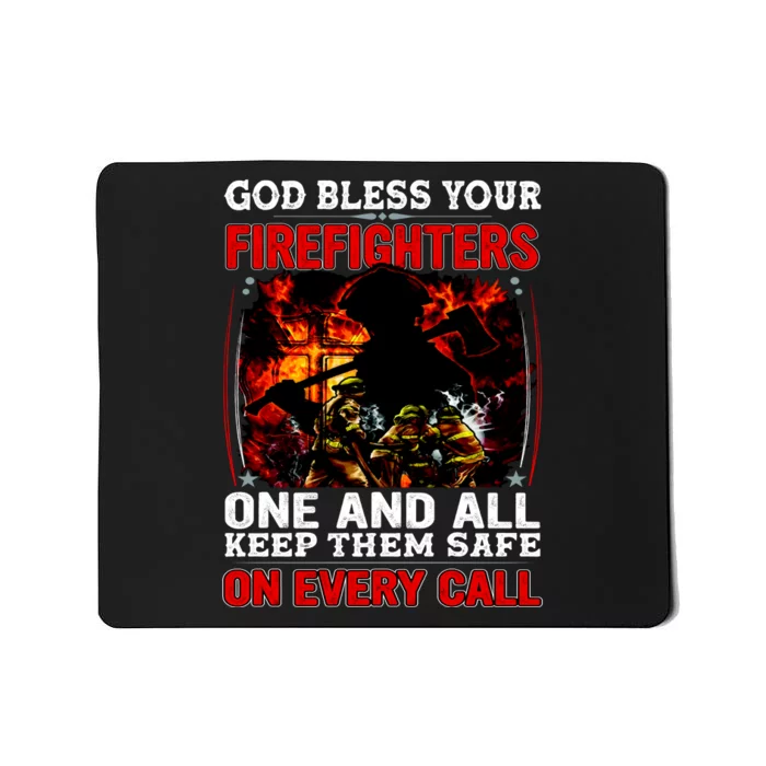 God Bless Firefighters Mousepad