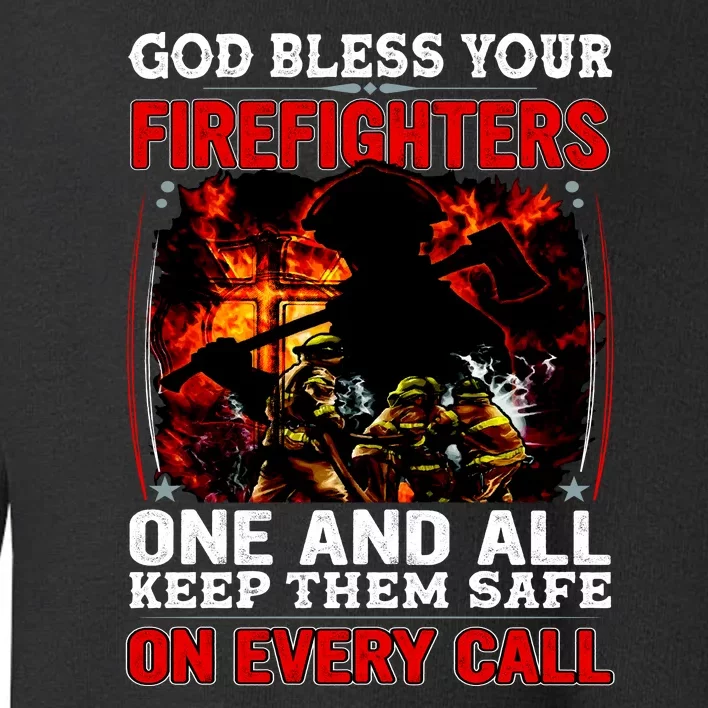 God Bless Firefighters Toddler Sweatshirt