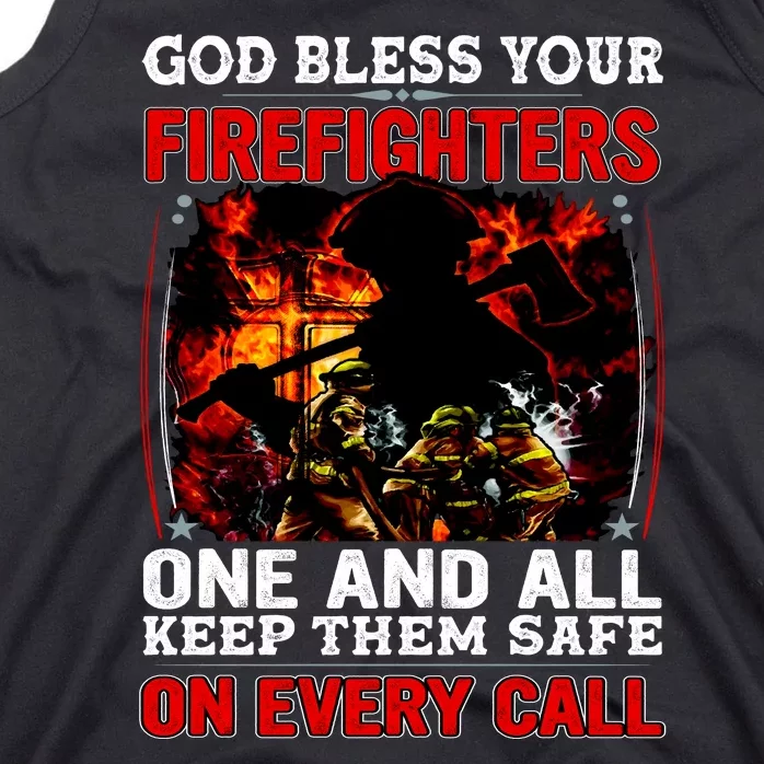 God Bless Firefighters Tank Top