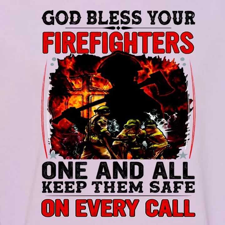 God Bless Firefighters Garment-Dyed Sweatshirt