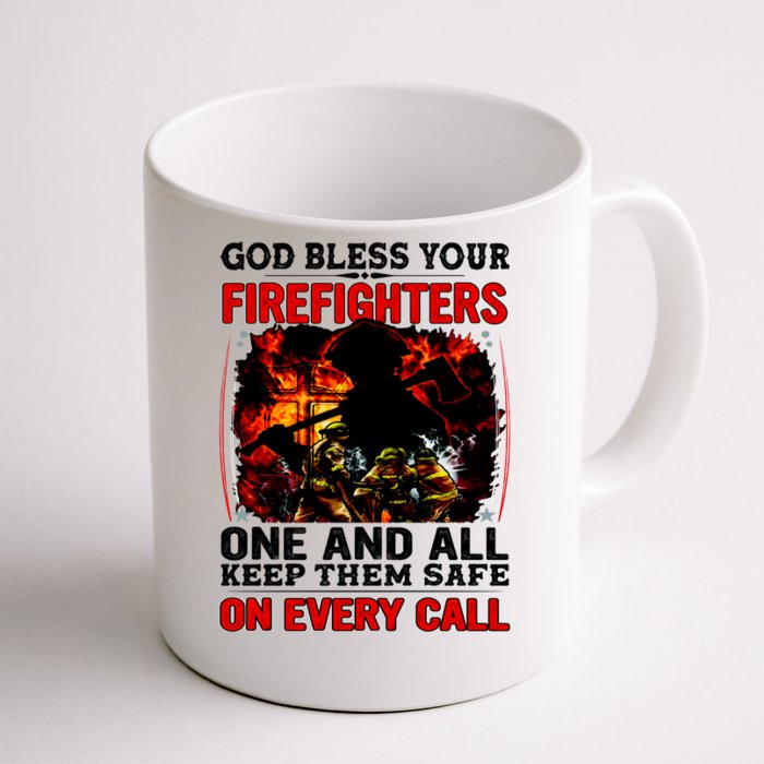 God Bless Firefighters Front & Back Coffee Mug