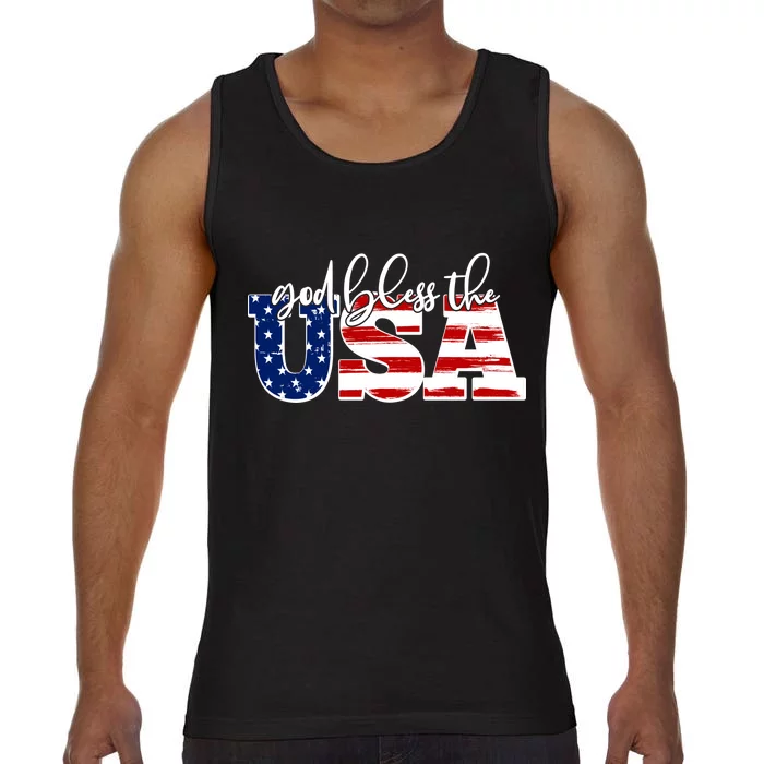 God Bless The USA American Flag Comfort Colors® Tank Top