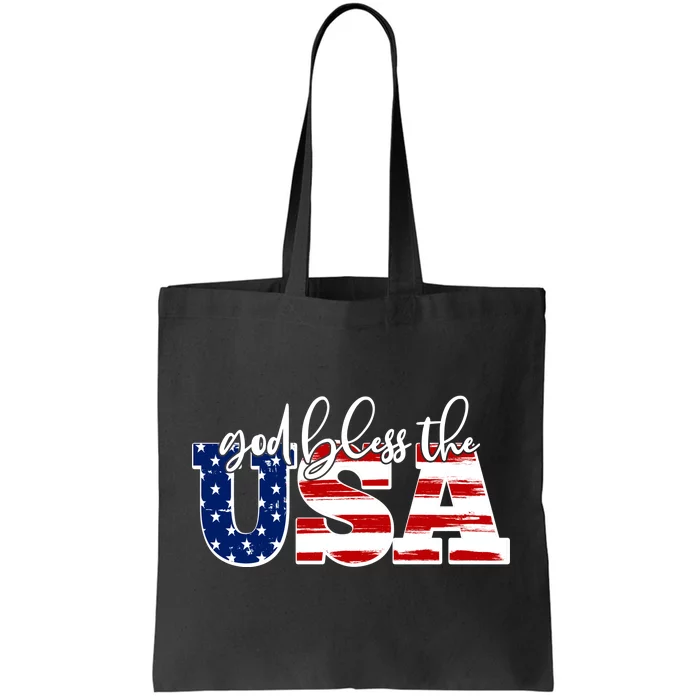 God Bless The USA American Flag Tote Bag