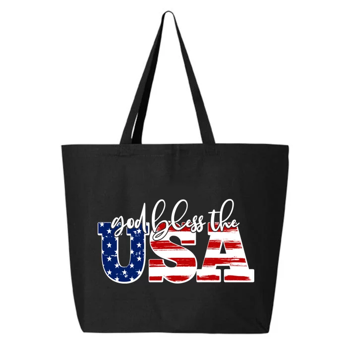 God Bless The USA American Flag 25L Jumbo Tote