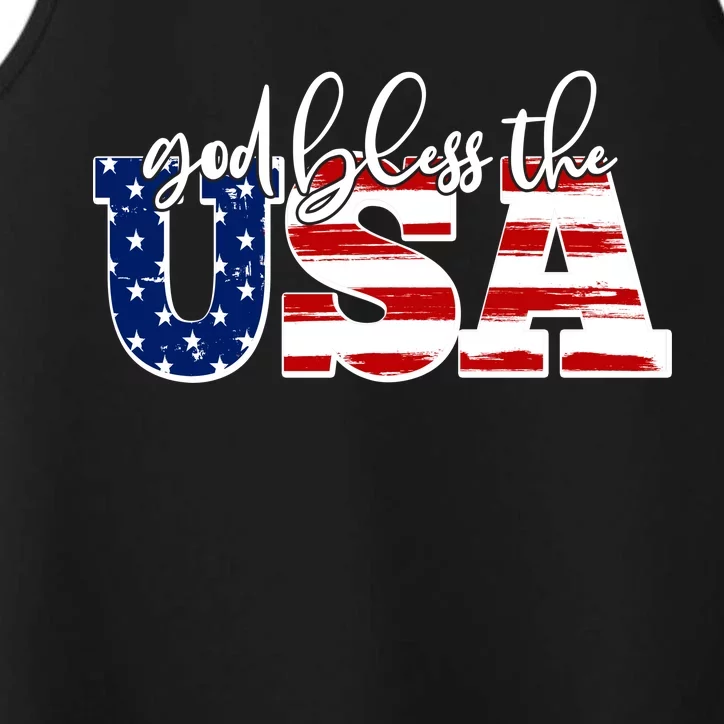 God Bless The USA American Flag Performance Tank