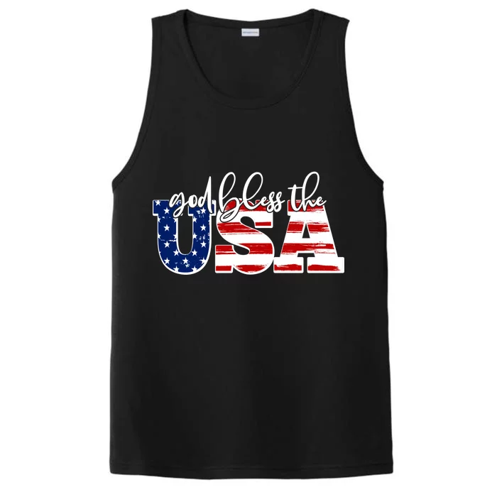 God Bless The USA American Flag Performance Tank