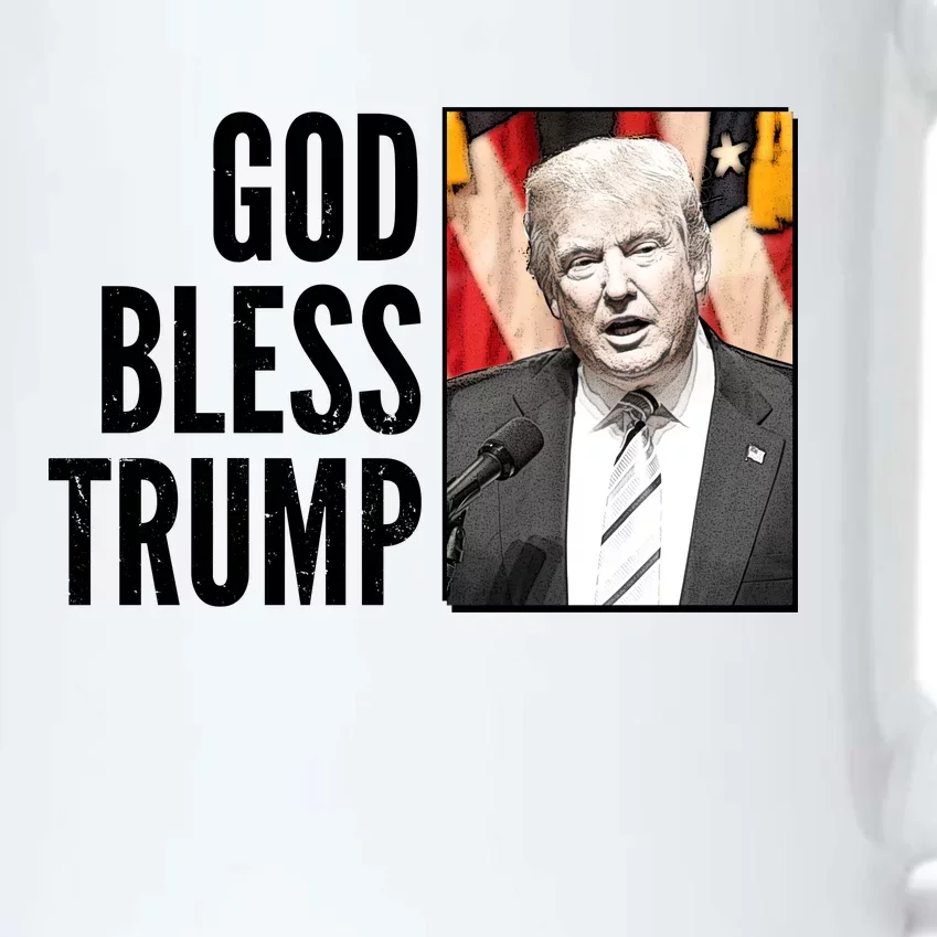 God Bless Trump Black Color Changing Mug