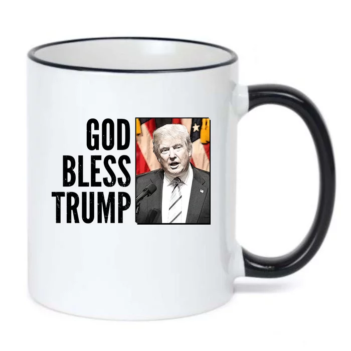 God Bless Trump Black Color Changing Mug