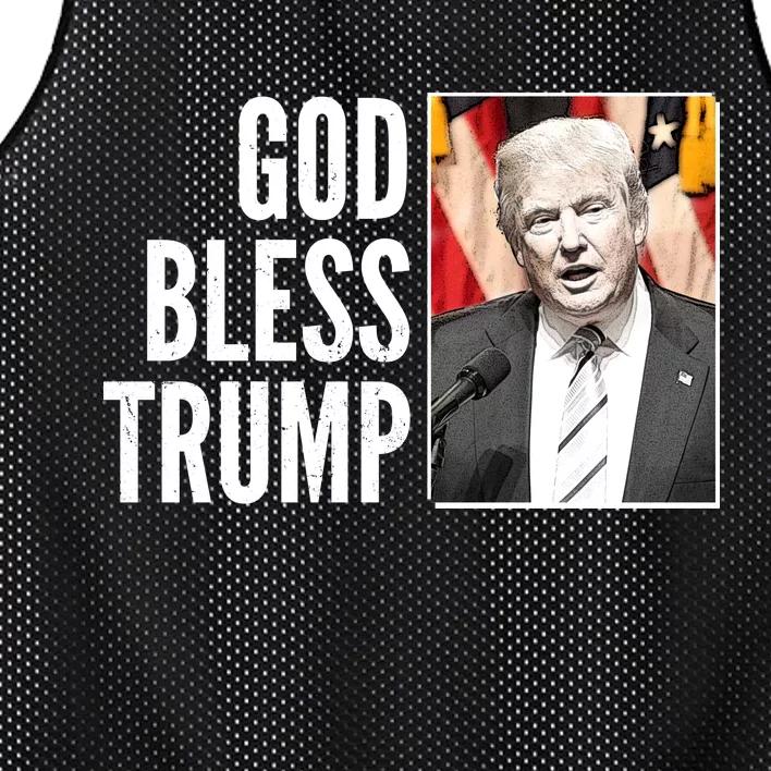 God Bless Trump Mesh Reversible Basketball Jersey Tank