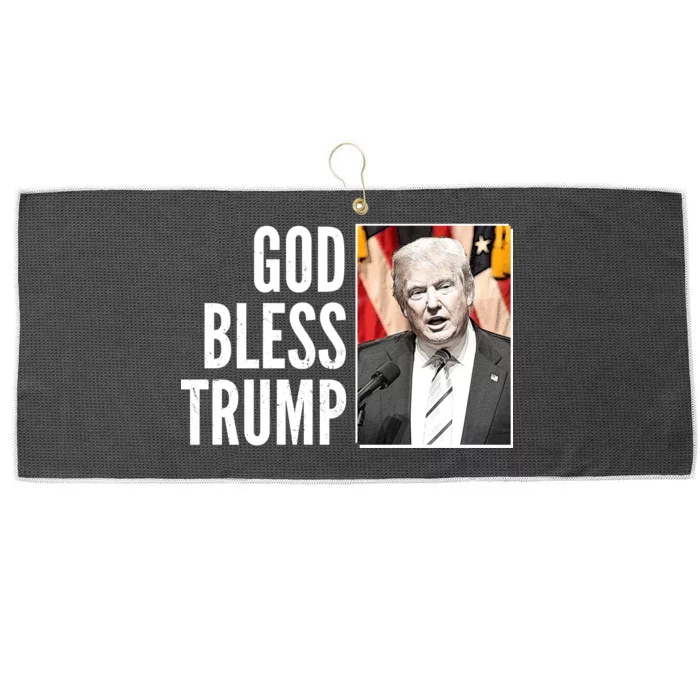 God Bless Trump Large Microfiber Waffle Golf Towel