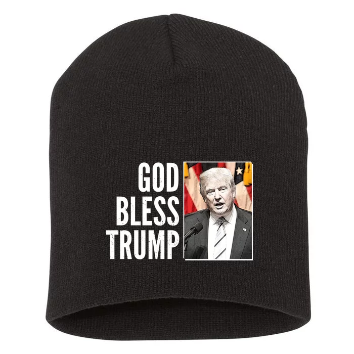 God Bless Trump Short Acrylic Beanie