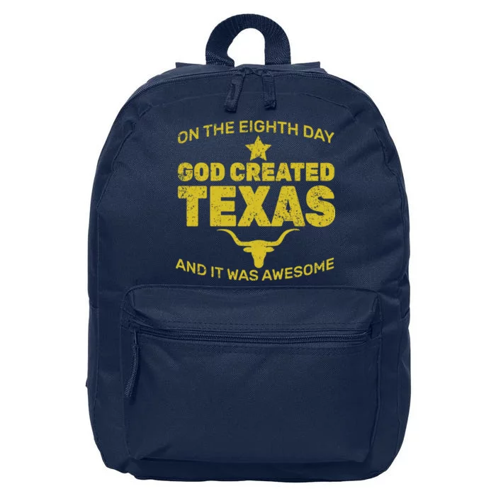 God Created Texas 16 in Basic Backpack