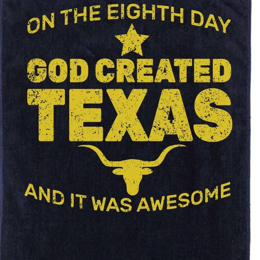 God Created Texas Platinum Collection Golf Towel