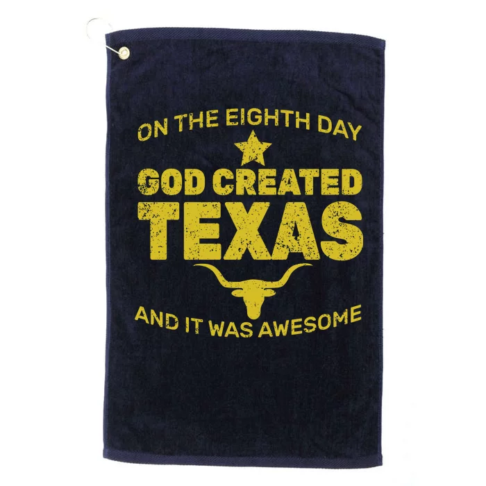 God Created Texas Platinum Collection Golf Towel