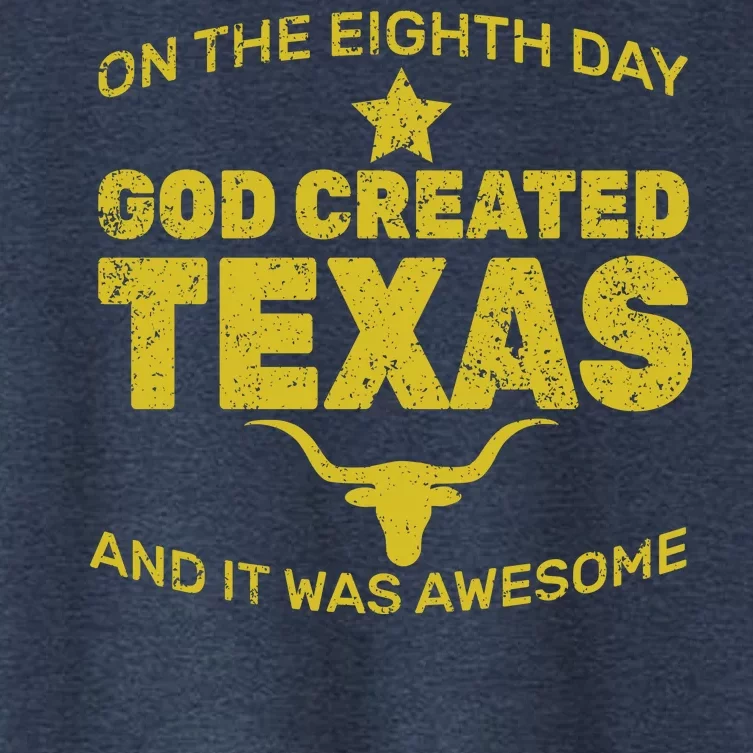 God Created Texas Women's Crop Top Tee