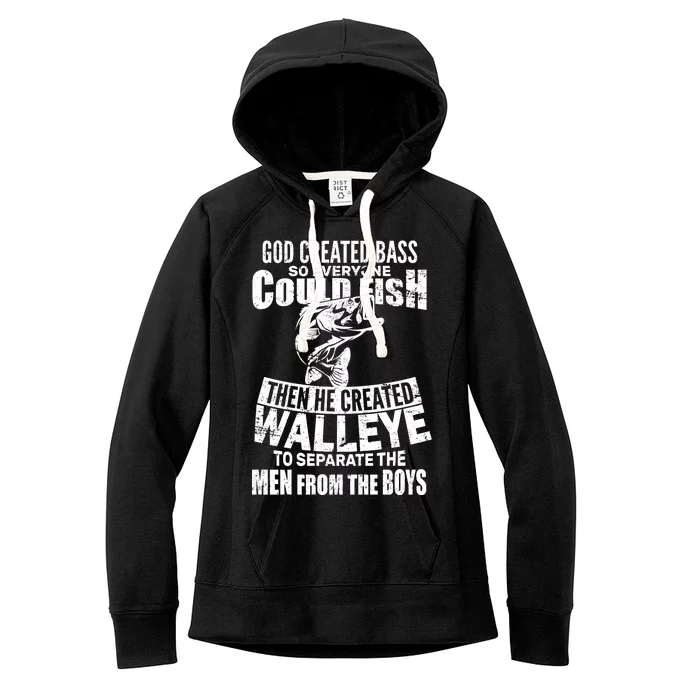 God Created Walleye Women's Fleece Hoodie