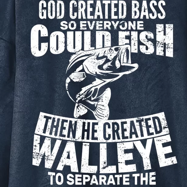 God Created Walleye Hooded Wearable Blanket