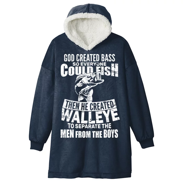 God Created Walleye Hooded Wearable Blanket