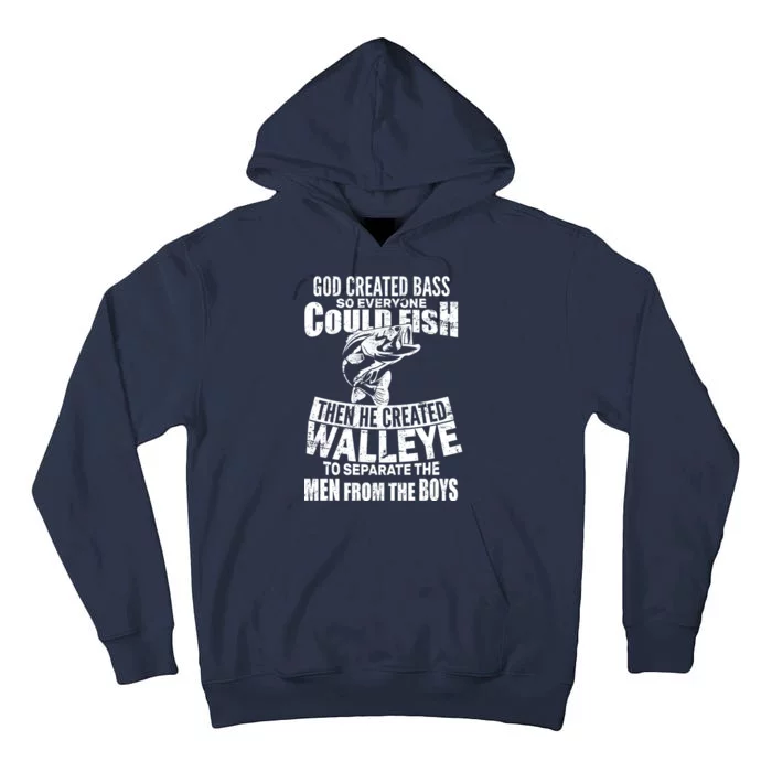 God Created Walleye Tall Hoodie