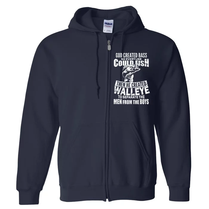 God Created Walleye Full Zip Hoodie