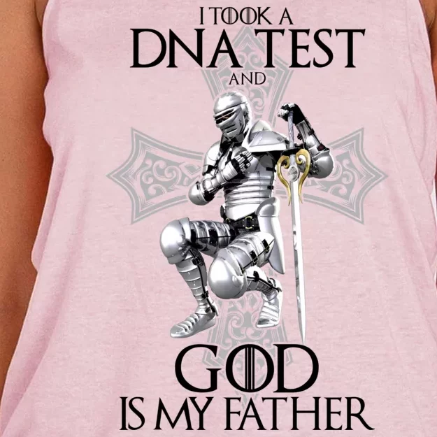 God DNA Test Women's Knotted Racerback Tank