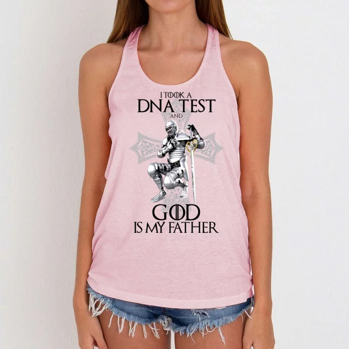 God DNA Test Women's Knotted Racerback Tank