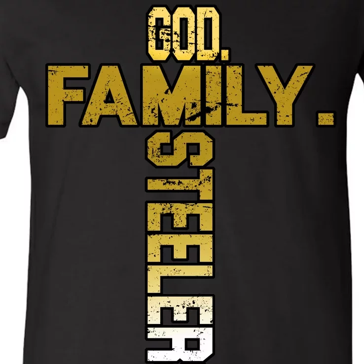 God Family Steelers V-Neck T-Shirt