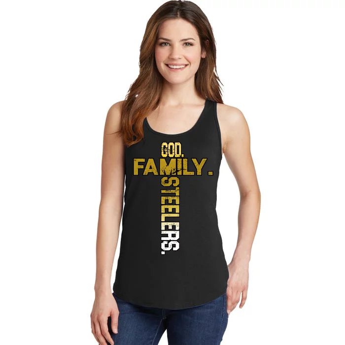 God Family Steelers Ladies Essential Tank