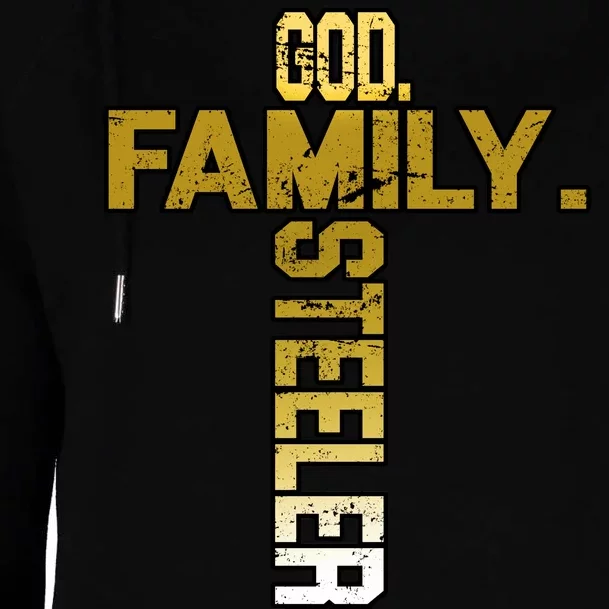 God Family Steelers Womens Funnel Neck Pullover Hood