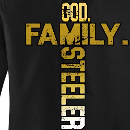 God Family Steelers Women's Pullover Hoodie