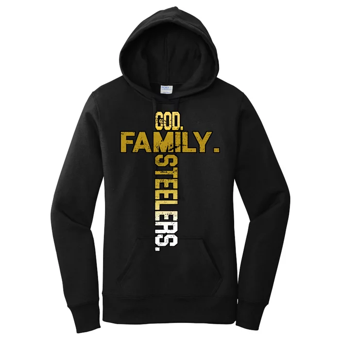 God Family Steelers Women's Pullover Hoodie